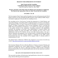 Government of Saint Vincent and the Grenadines: Unleashing the Blue Economy of the Caribbean - Prepare a Strategic Action Plan (SAP) for Fisheries and Aquaculture to Implement the Fisheries and Aquaculture Policy for Saint Vincent and the Grenadines